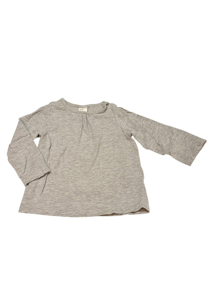 H&M Gray Long Sleeve Top 12-18m