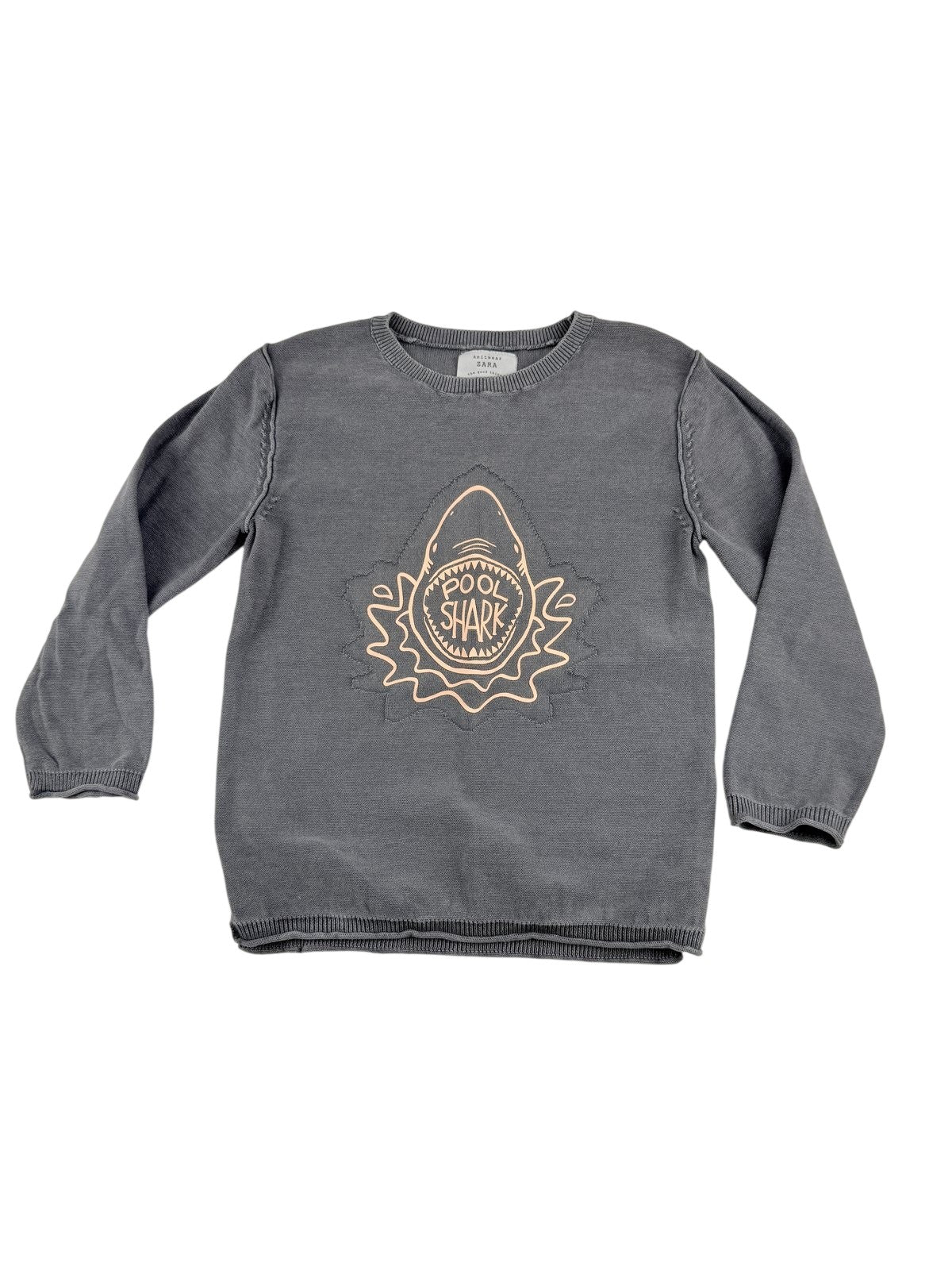 Zara Knitwear Pool Shark Gray Sweater Size 5Y