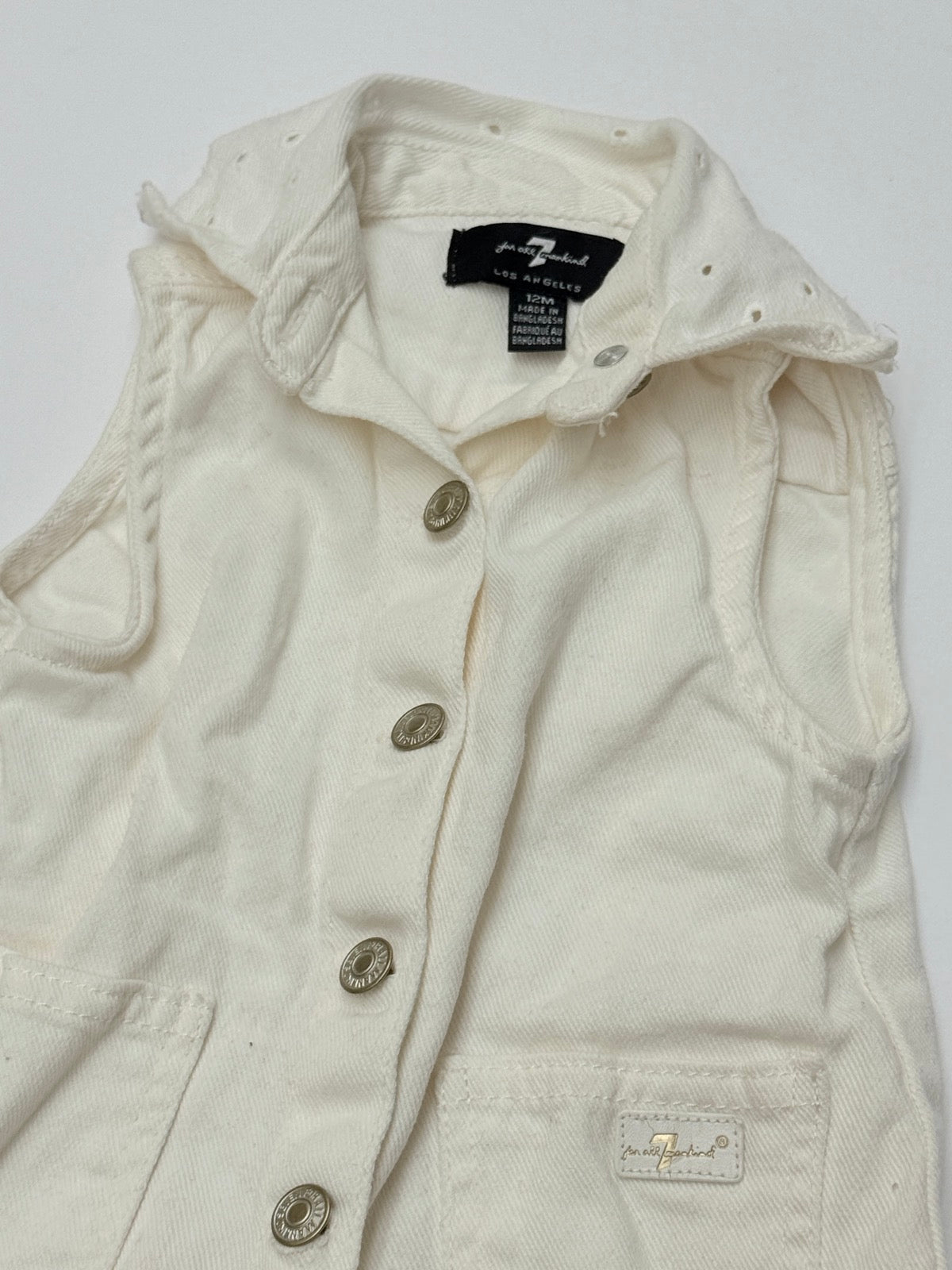 7 For All Mankind Denim Hooded Dress 12M