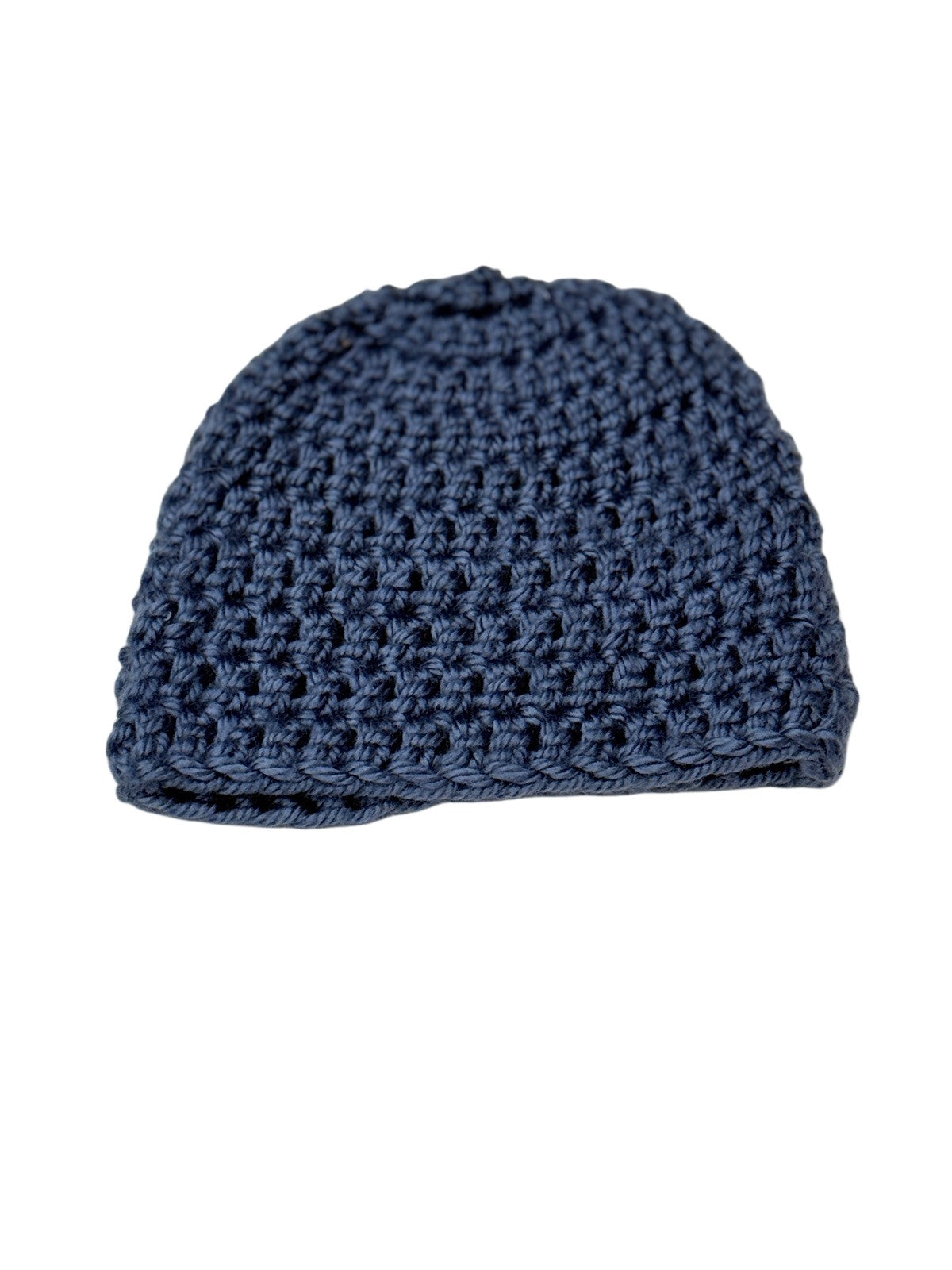Blue Crochet Knit Baby Beanie Hat
