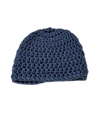 Blue Crochet Knit Baby Beanie Hat