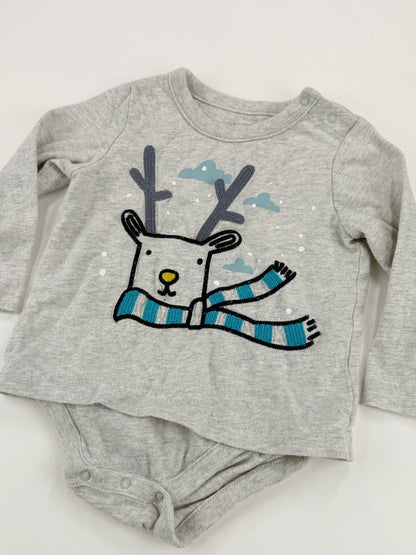 baby Gap Reindeer Graphic Bodysuit 12-18M