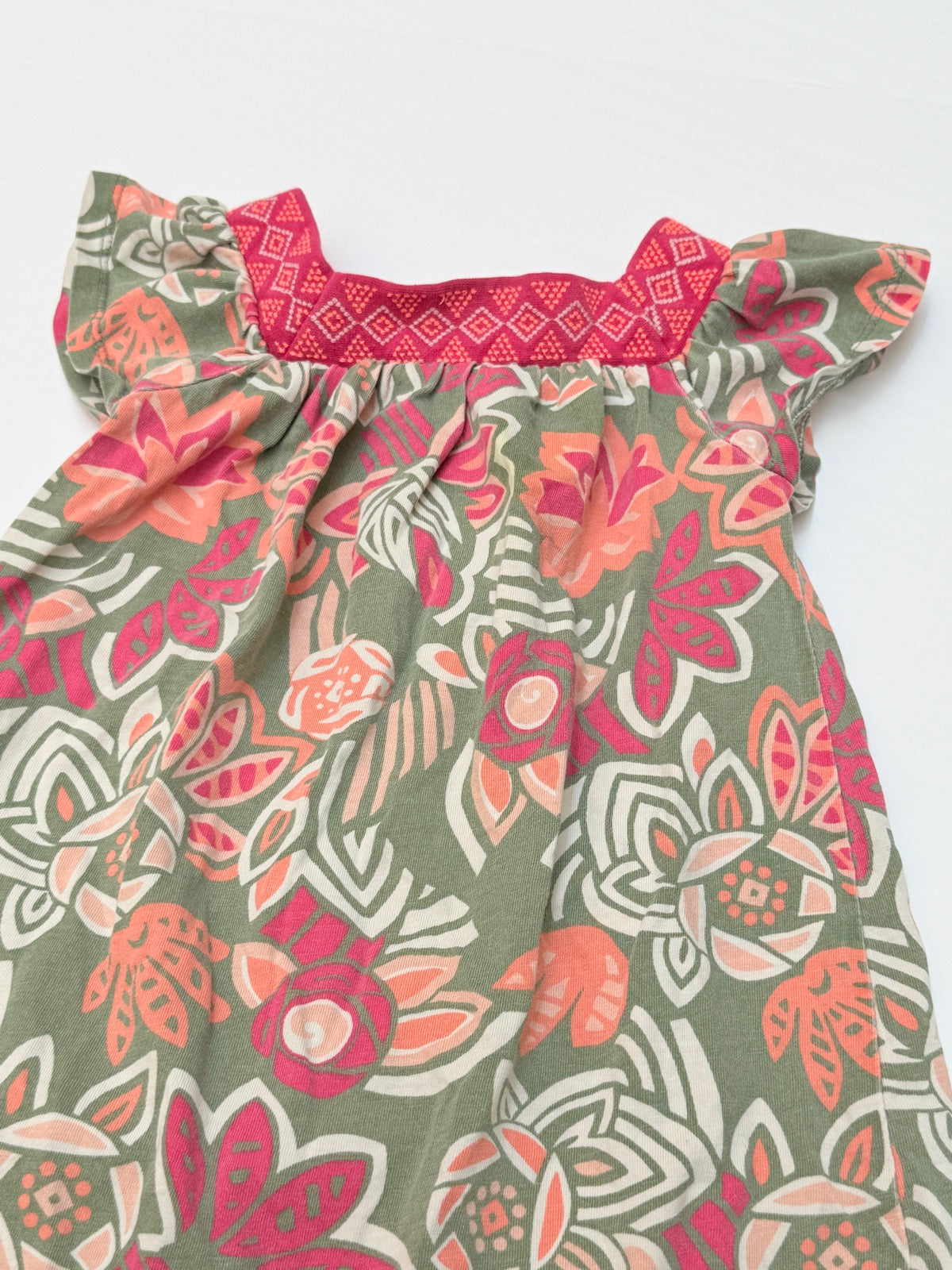Tea Collection Floral Flutter Sleeve Dress 2T