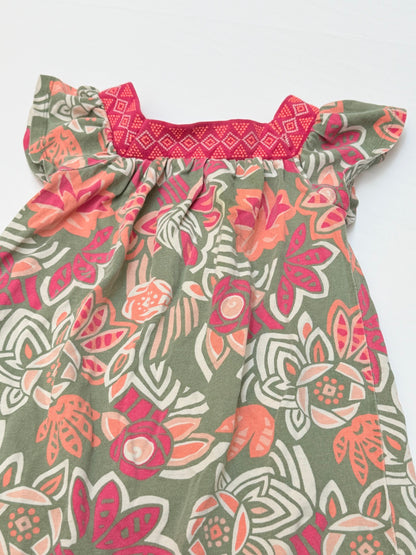 Tea Collection Floral Flutter Sleeve Dress 2T