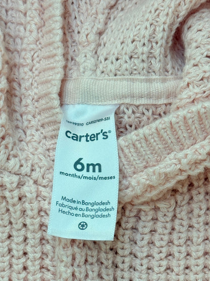 Carter's Baby Pink Knit Hooded Cardigan 6M