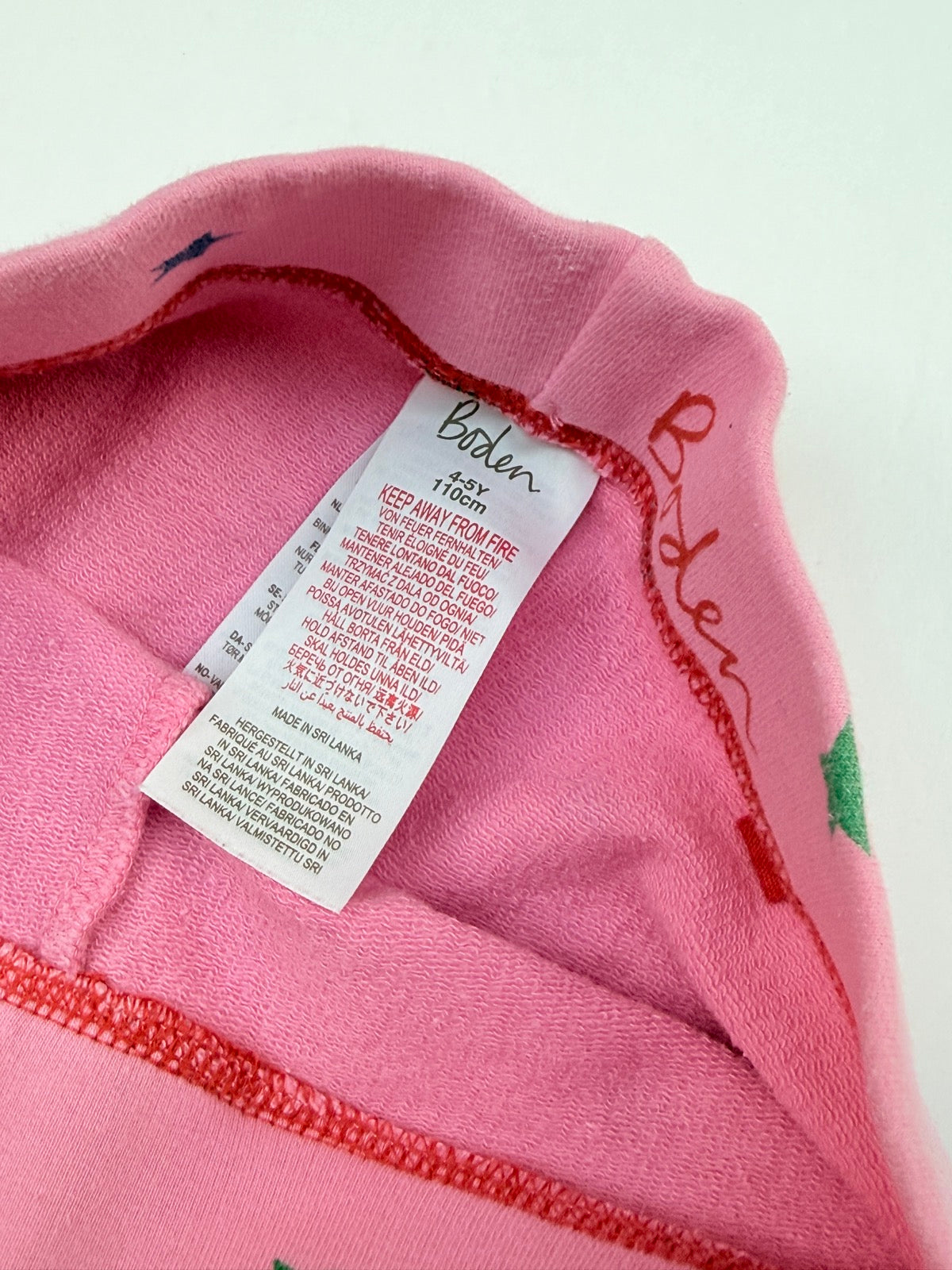 Boden Pink Star Print Leggings 4-5Y
