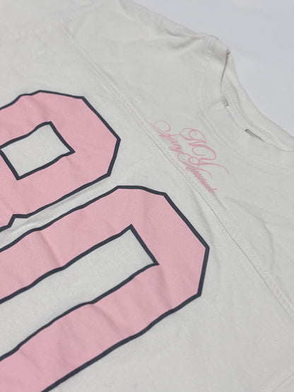 Zara White Pink 80 Jersey T-Shirt 11-12Y
