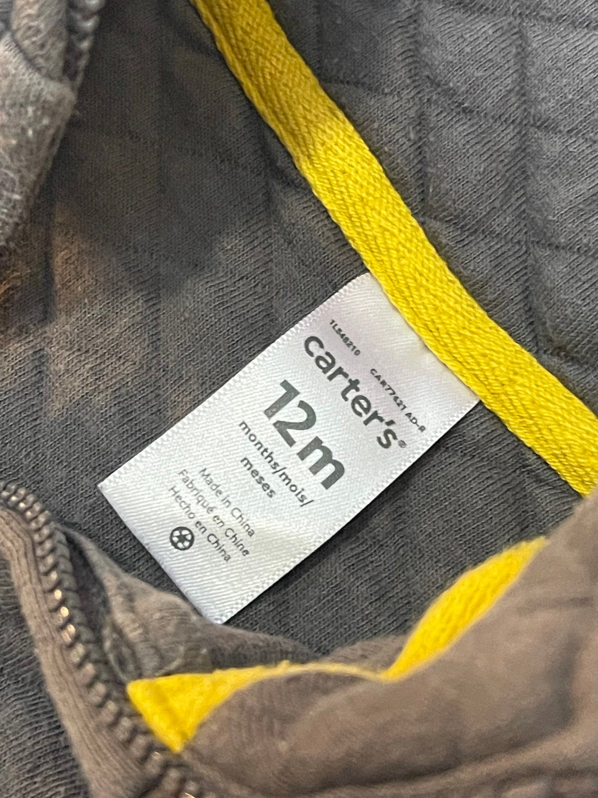 Carter's Gray Quilted Vest 12M