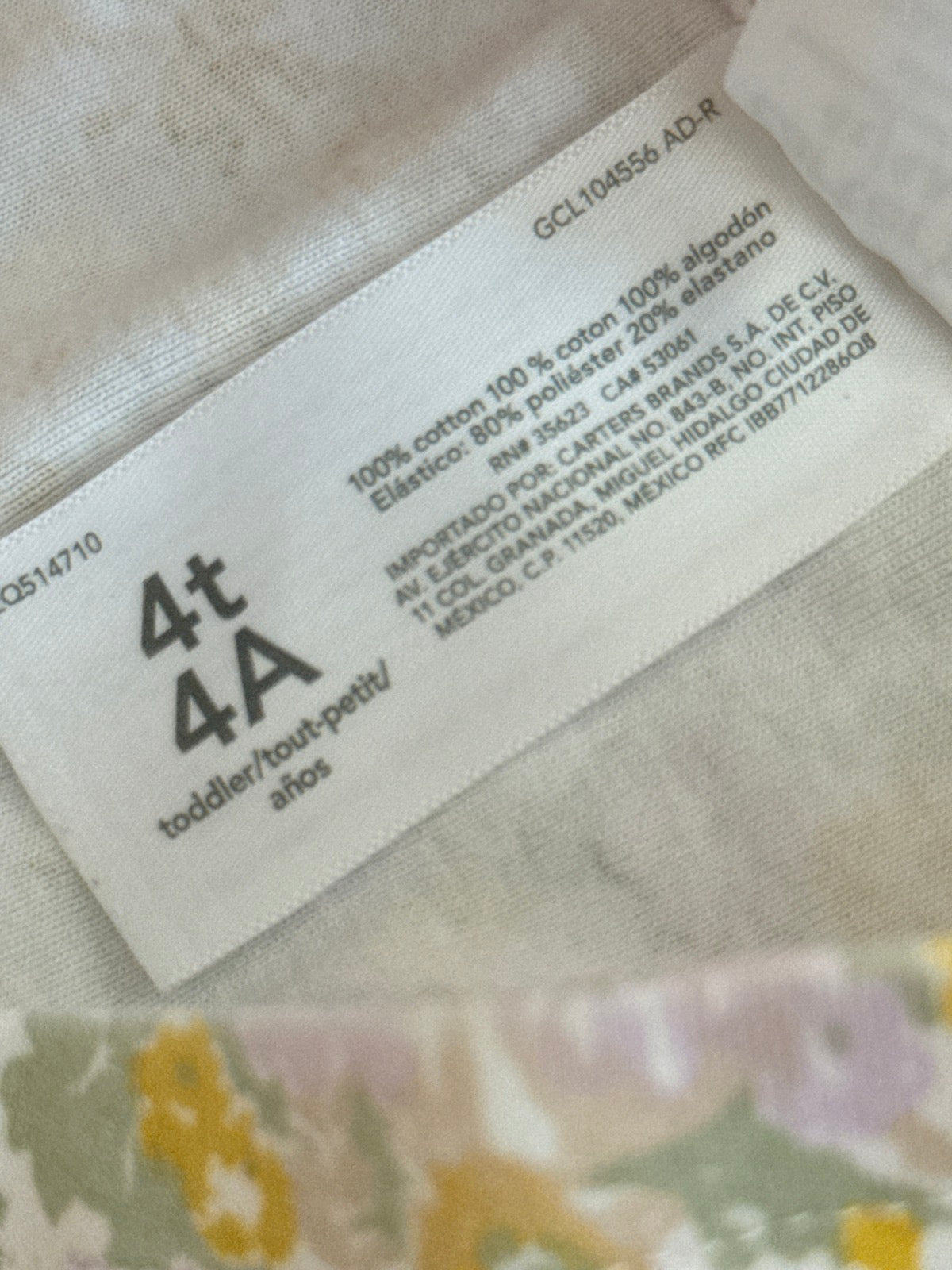 Carter's Floral Bike Shorts 4T