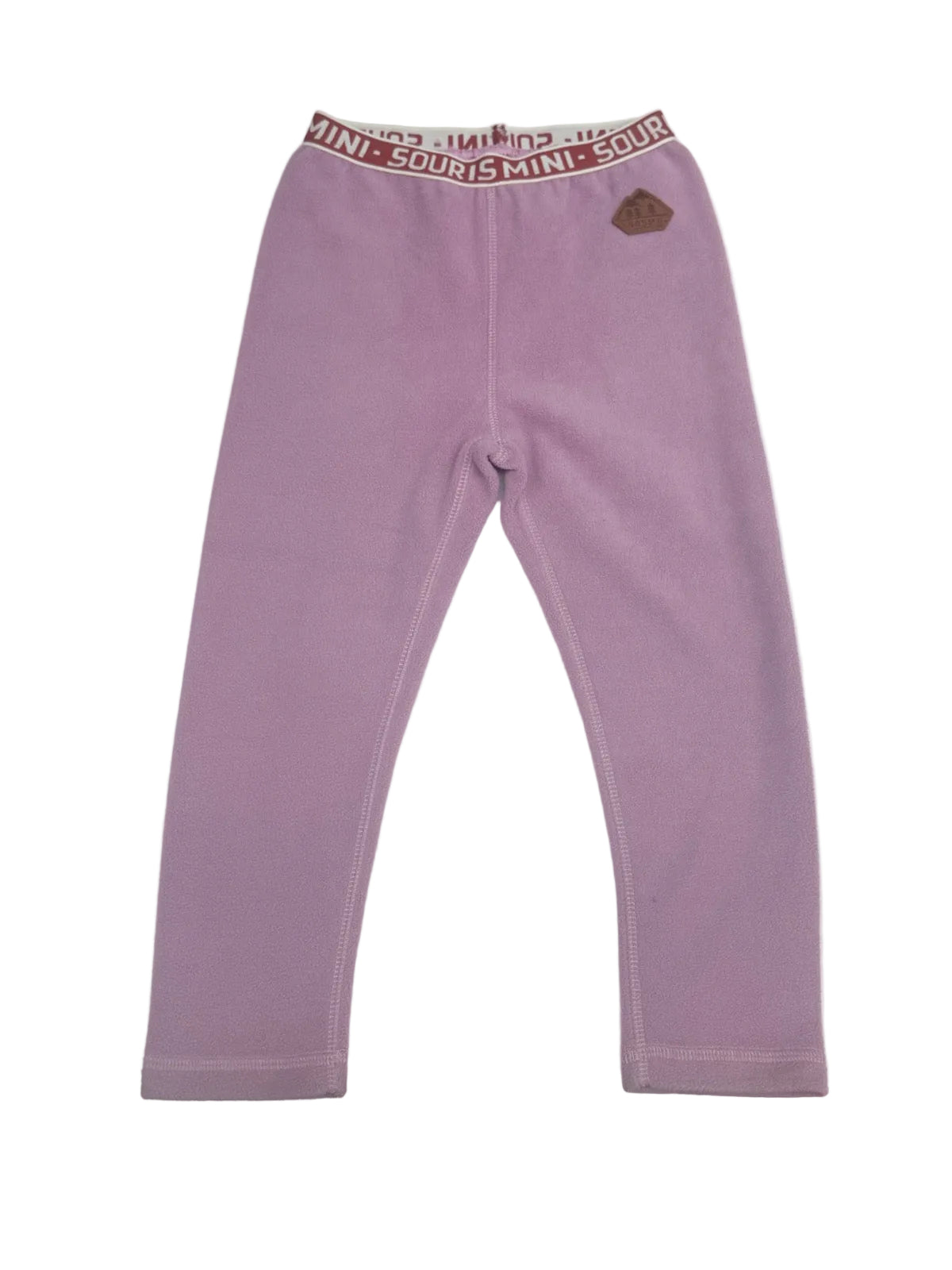 Souris Mini Purple Fleece Leggings Size 4T