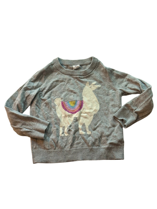 Baby Gap Gray Llama Rainbow Sweater 3T