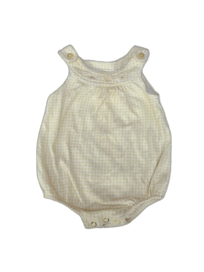 First Impressions Yellow Gingham Romper 3-6M