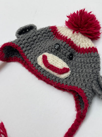 Handmade Crochet Sock Monkey Hat 6-12M