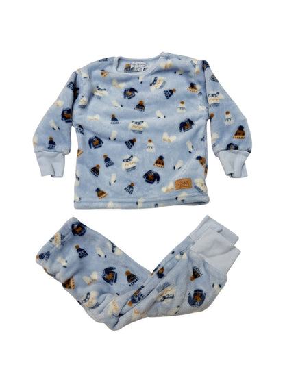 Souris Mini Fleece Print Pajama Set 12-18M