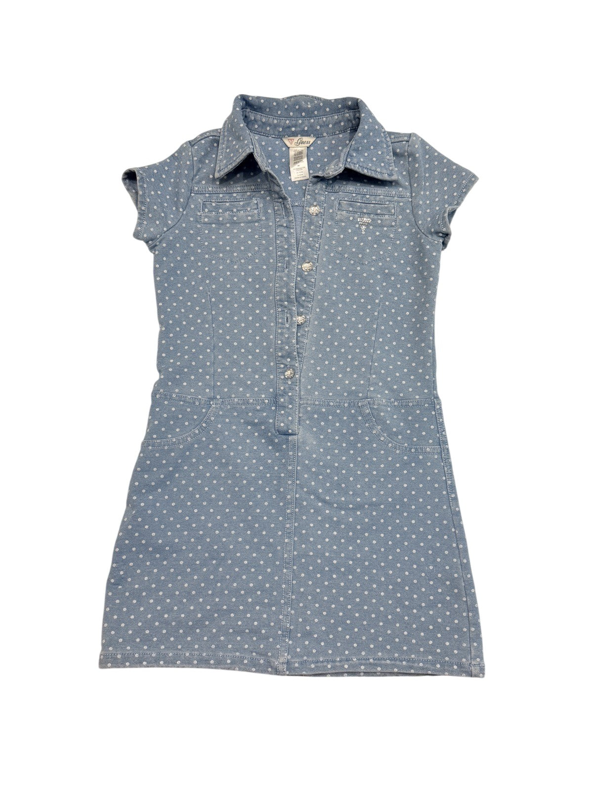 Guess Denim Polka Dot Shirt Dress 6X