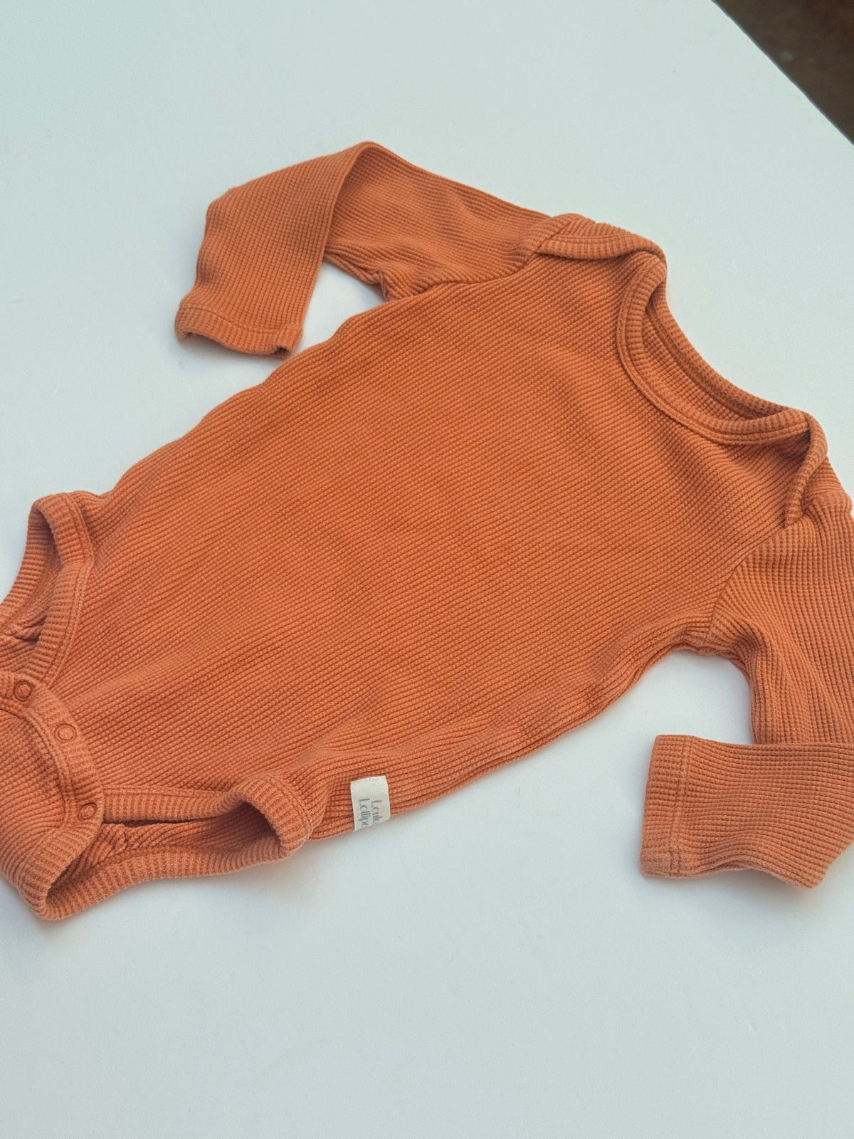 Loulou Lollipop Waffle Knit Bodysuit 6-12m