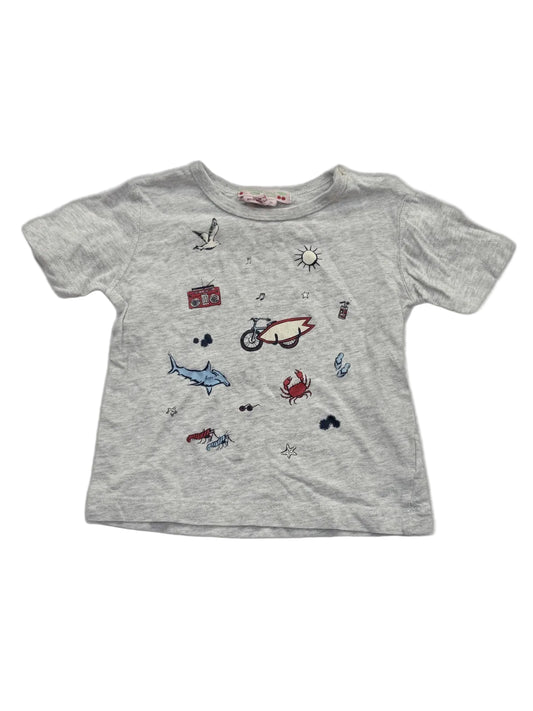Bonpoint Beach Print T-Shirt 12m
