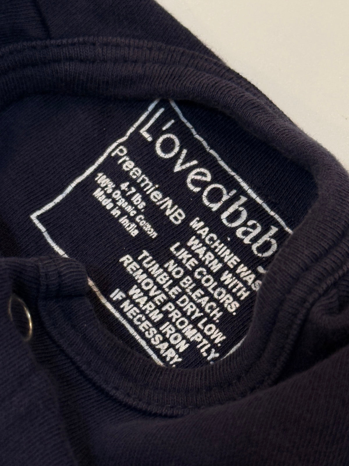Lovedbaby Dark Blue Footed Sleeper Preemie NB