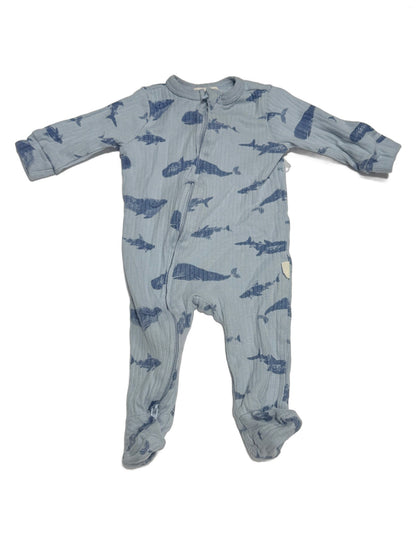 Rabbit Bear Organic Blue Fish Sleeper 3-6M