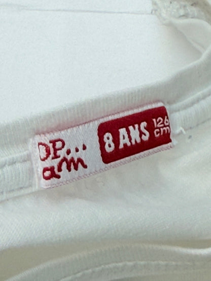 DPAM White Long Sleeve T-Shirt Size 8