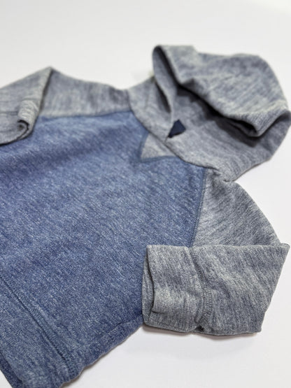 Baby Gap Blue Gray Two-Tone Hoodie Infant 12-18m