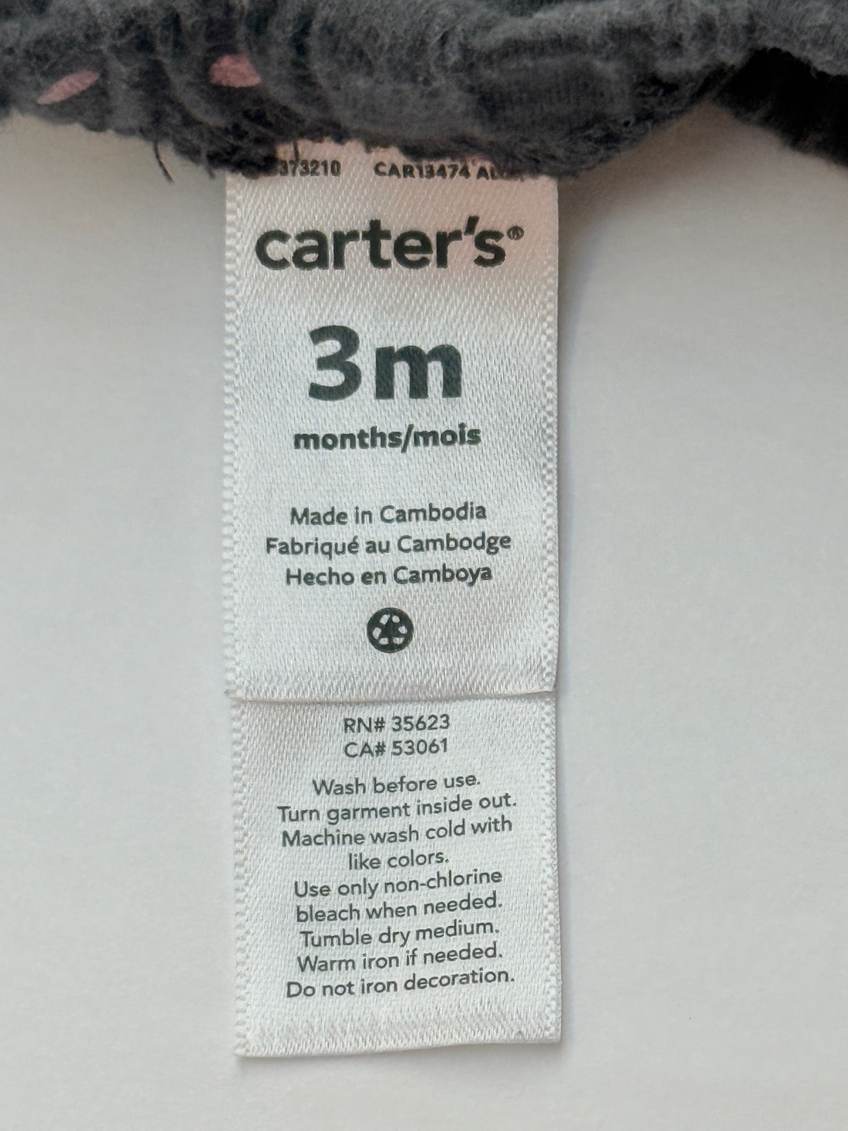 Carter's Black Polka Dot Ruffle Pants 3M