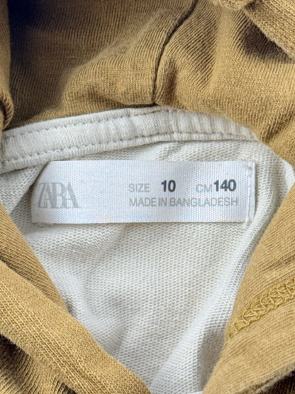 Zara Beige Color Block Hoodie Size 10