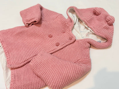 M&S Pink Knit Cardigan Set 6-9M