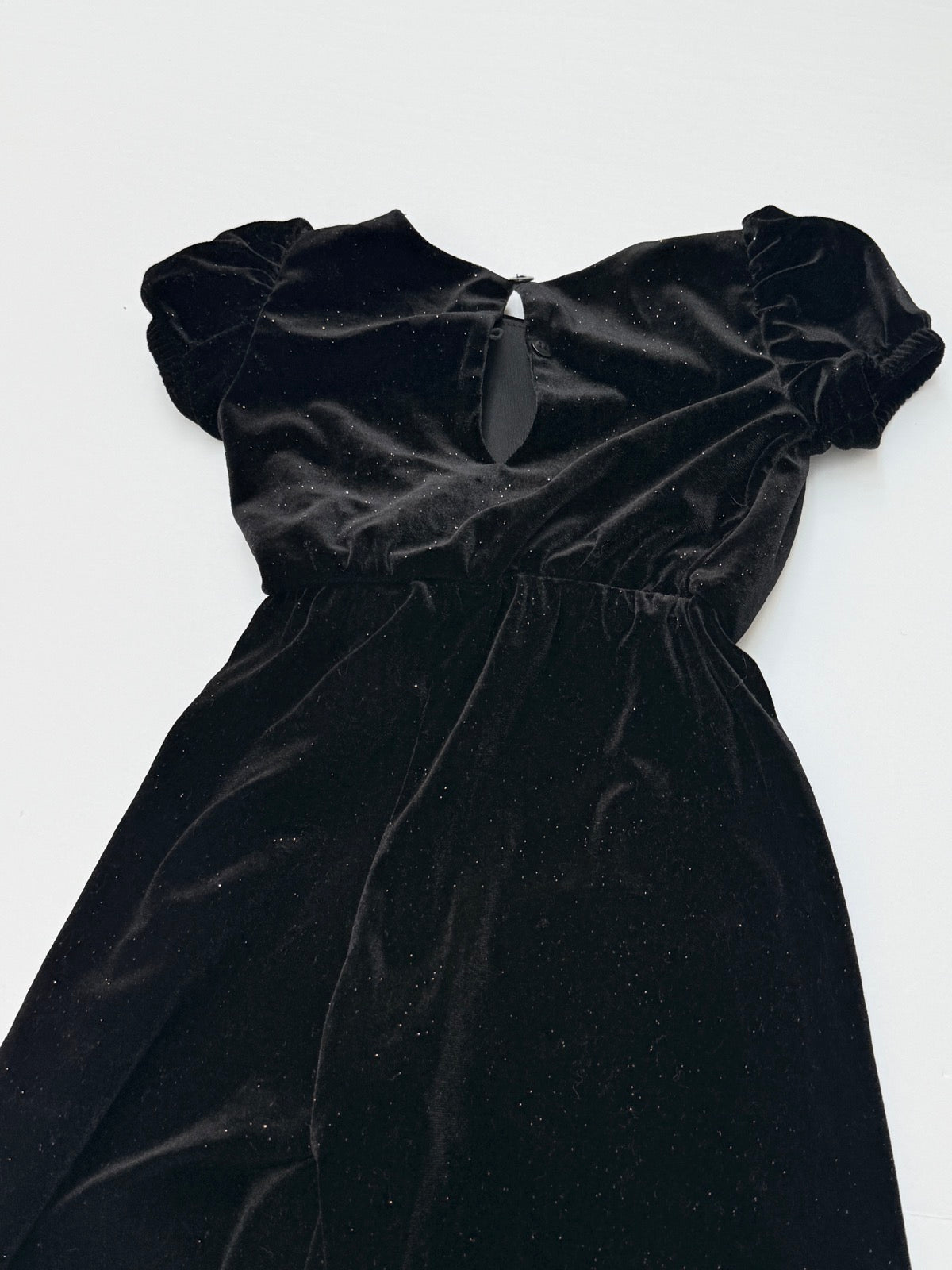 George Black Velvet Glitter Romper 2T