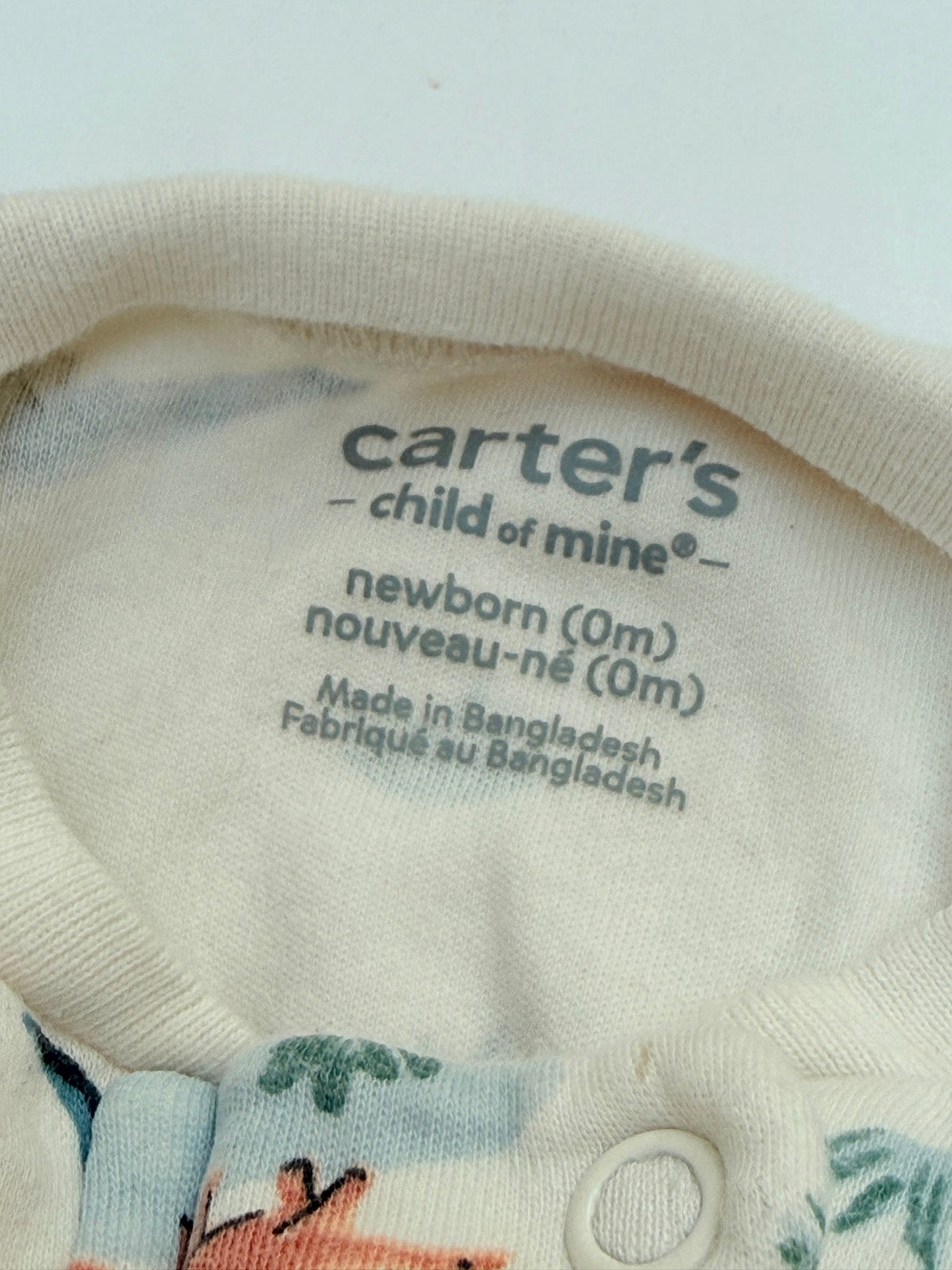 Carter's Child of Mine Dinosaur Sleeper Newborn