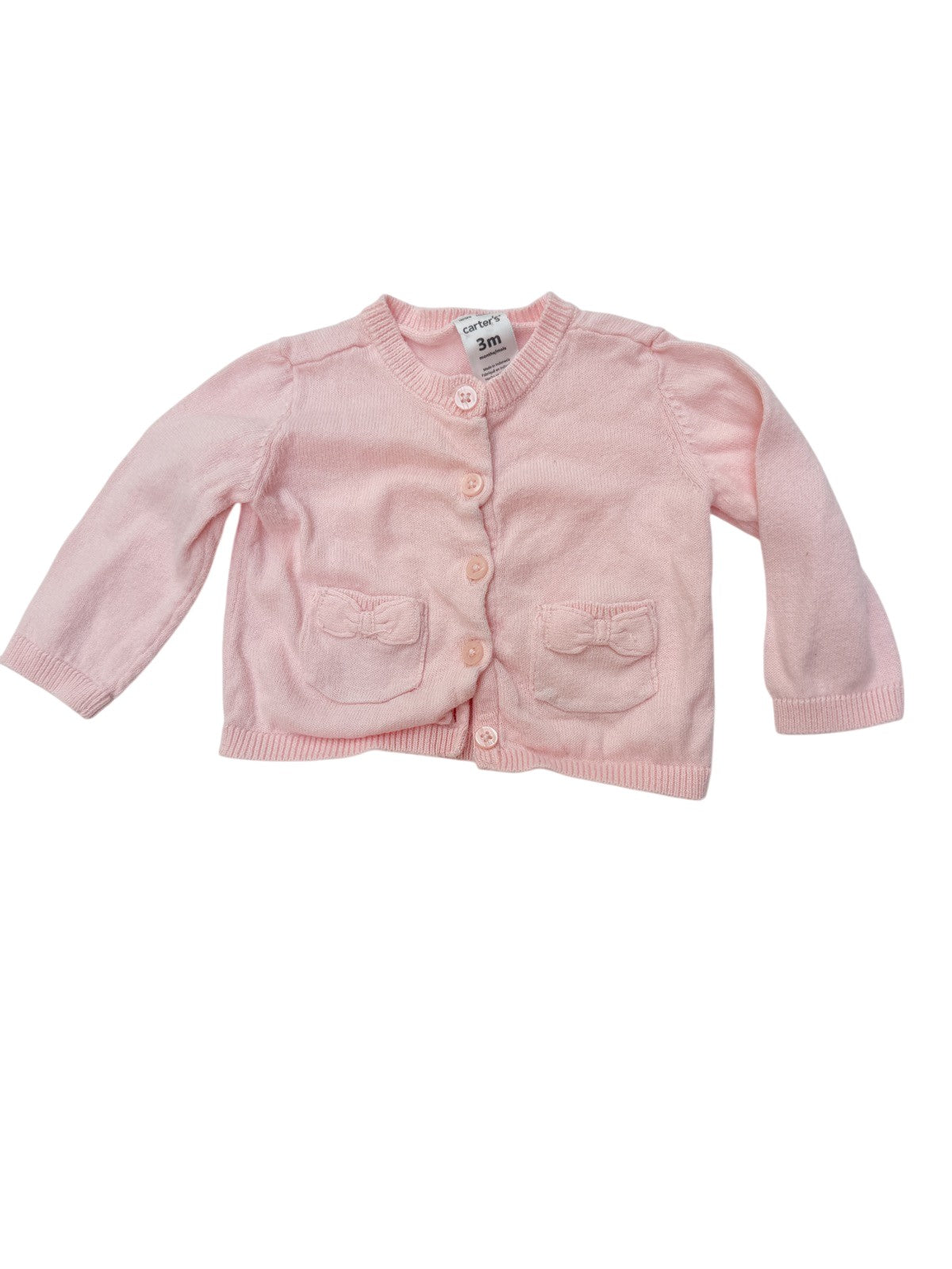 Carter's Pink Bow Pocket Cardigan 3M