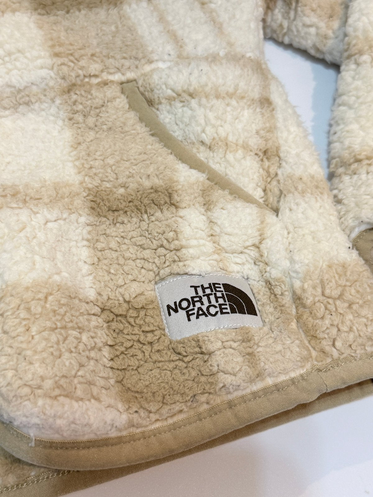The North Face Plaid Sherpa Fleece Jacket 5Y