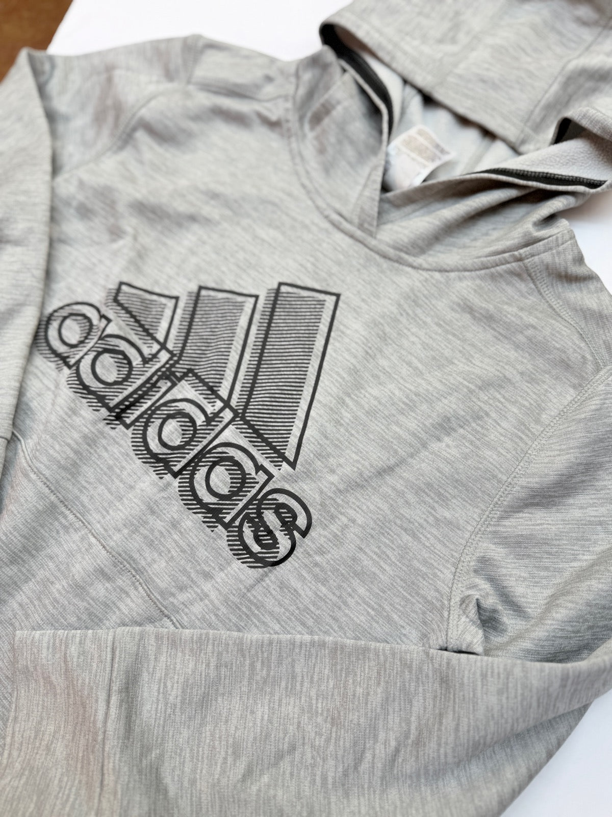 Adidas Gray Graphic Hoodie Size 11-12