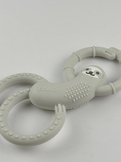 Dr. Brown's Sloth Silicone Teether Gray