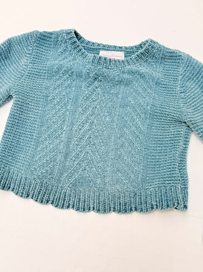 Tommy Bahama Teal Chenille Sweater Size 4