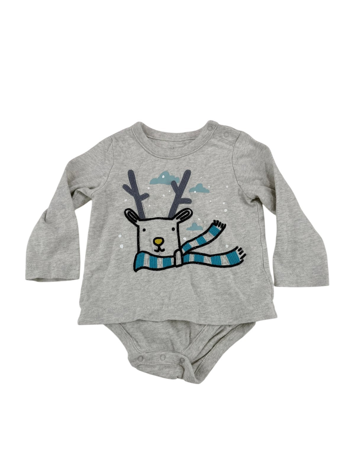 baby Gap Reindeer Graphic Bodysuit 12-18M