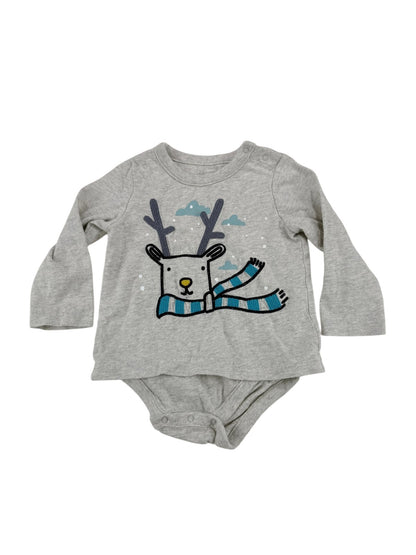 baby Gap Reindeer Graphic Bodysuit 12-18M