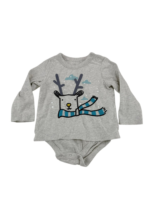 baby Gap Reindeer Graphic Bodysuit 12-18M