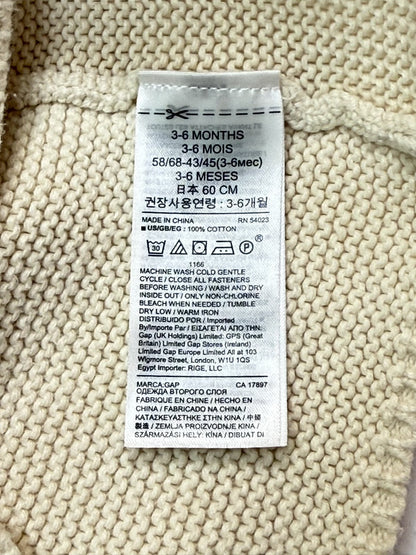 Baby Gap Cream Knit Hoodie Set 3-6m