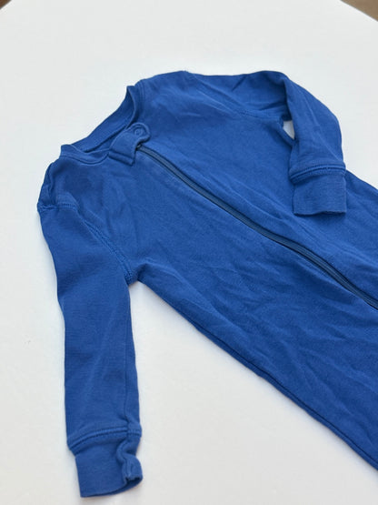 Primary Blue Zip Sleeper Romper 9-12m