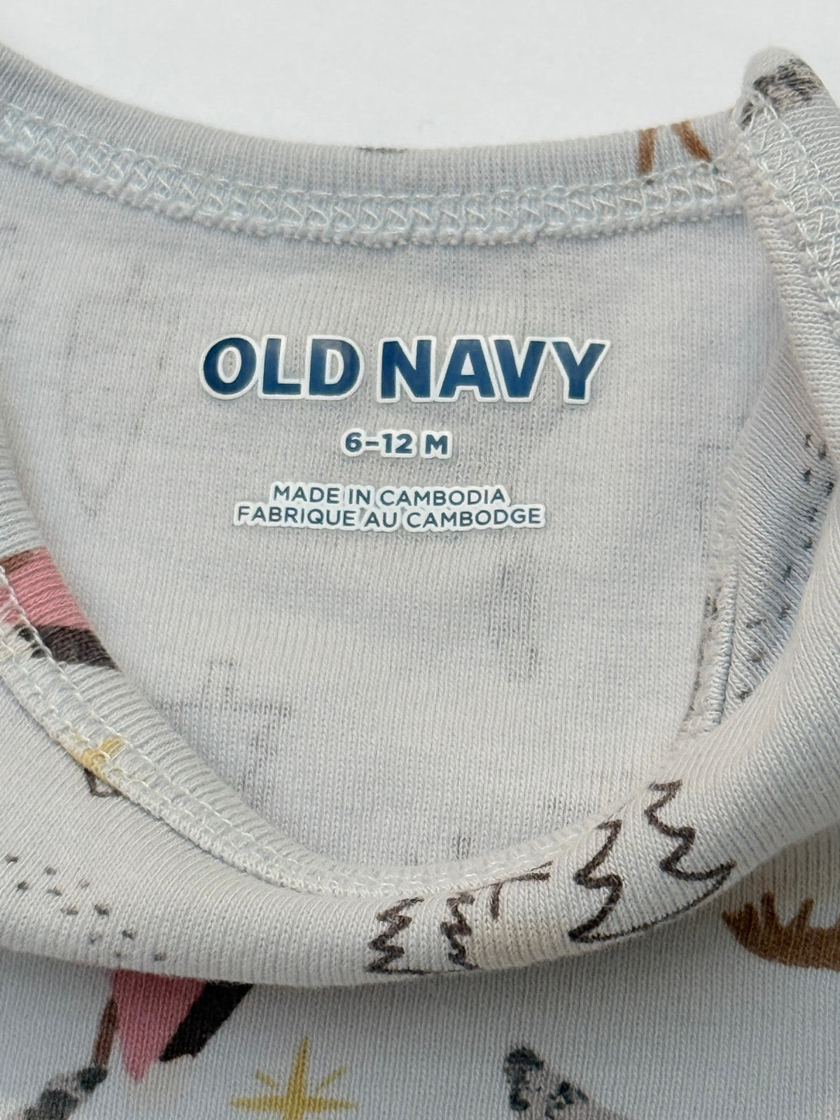 Old Navy Winter Village Print Bodysuit 6-12M