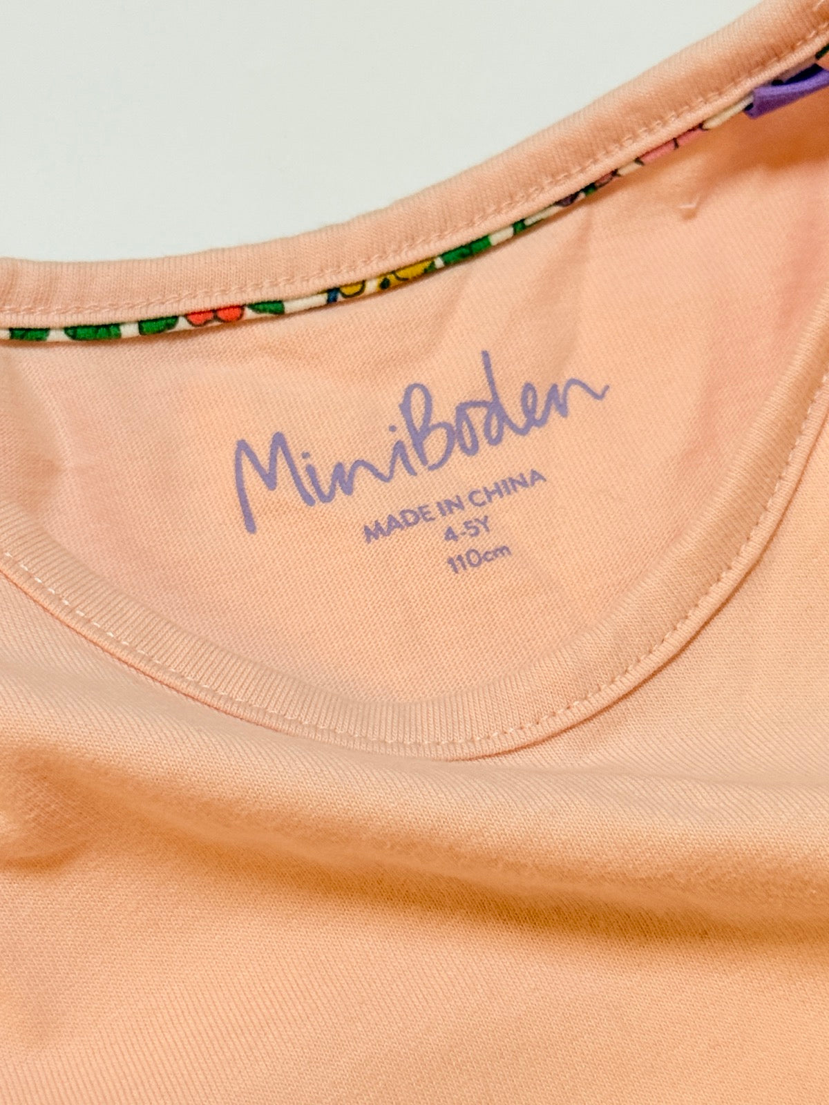 Mini Boden Deer Appliqué Pink Top 4-5Y