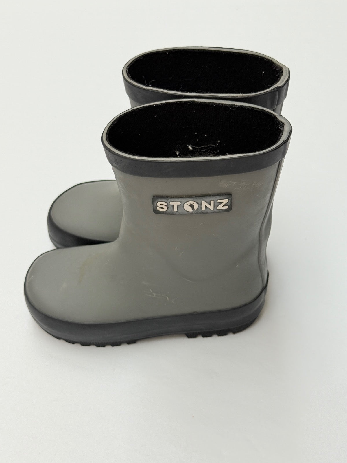 Stonz Rain Boots Toddler Grey with Liners US6
