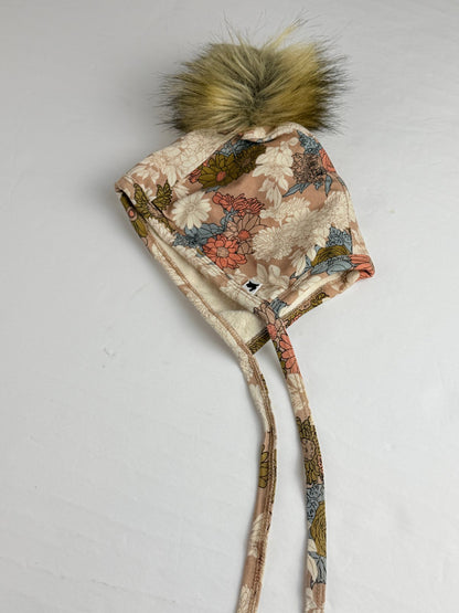 Little & Lively Floral Pom Bonnet Hat Toddler