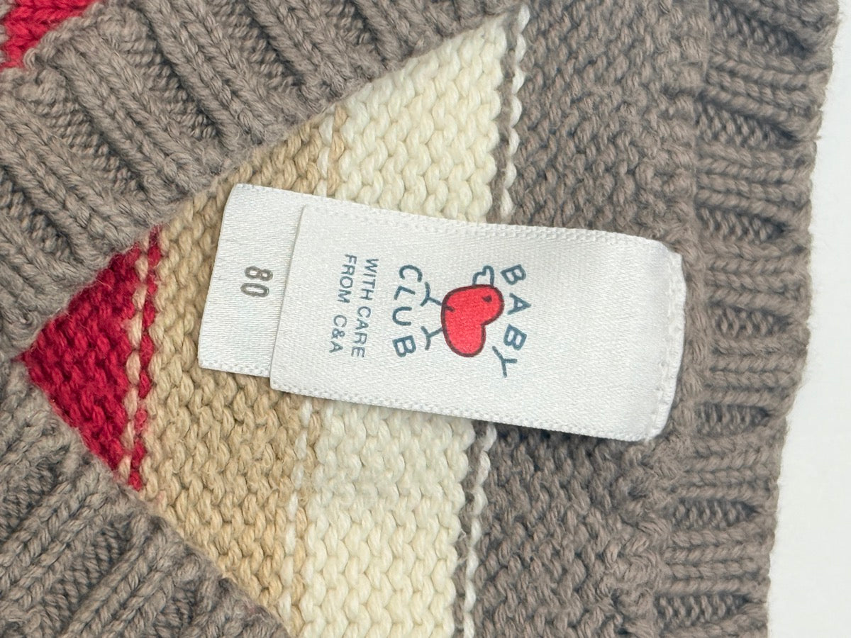 Baby Club Striped Knit Vest 12-18M