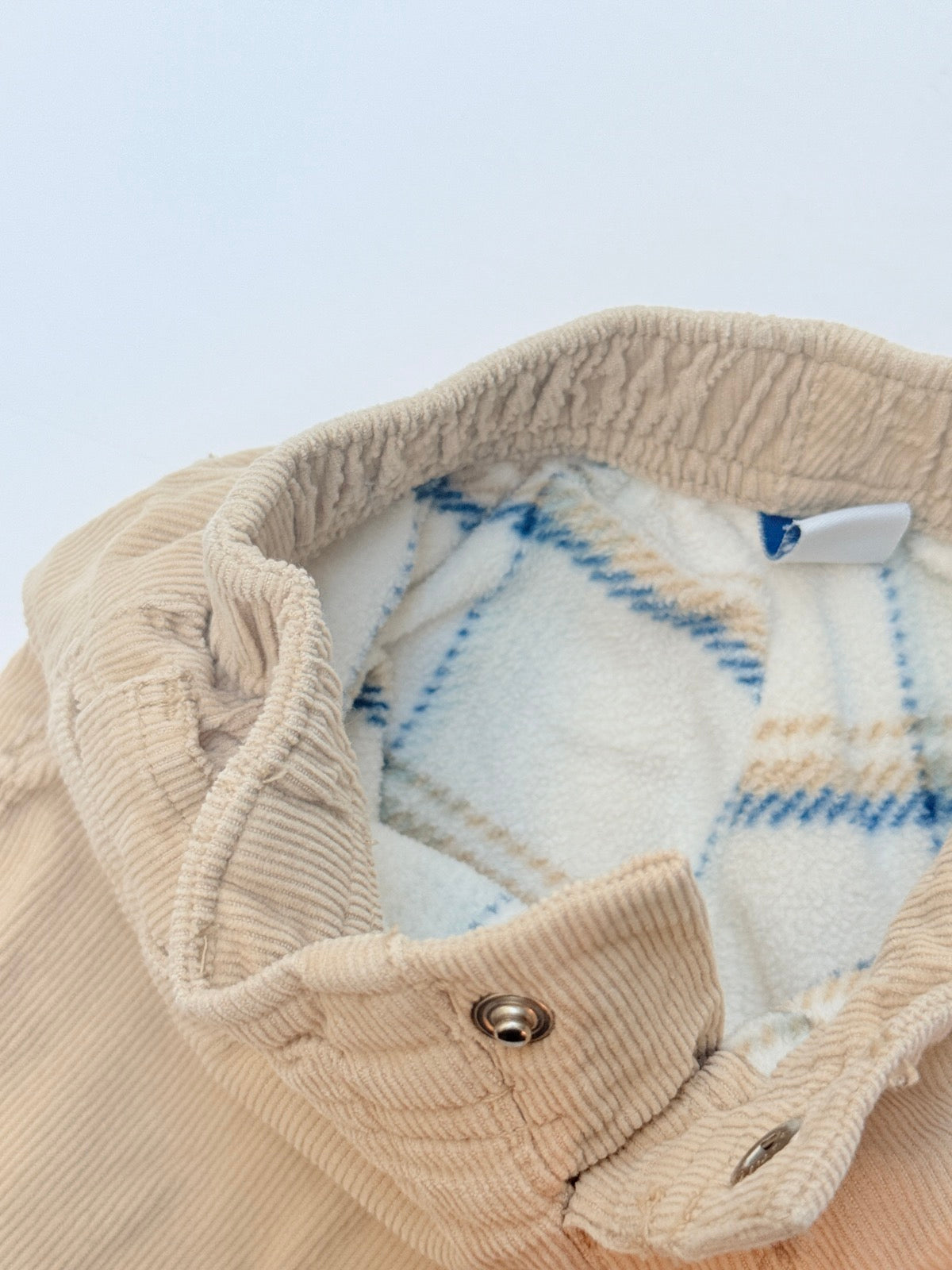 Old Navy Khaki Corduroy Lined Pants 12-18M