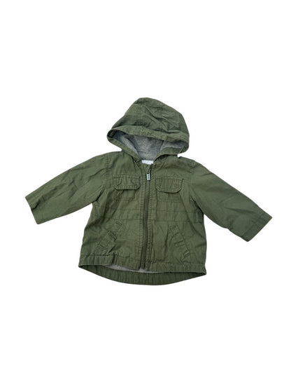 Old Navy Olive Green Hooded Jacket 3-6M