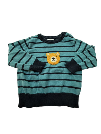 Joe Fresh Striped Bear Sweater 12-18m