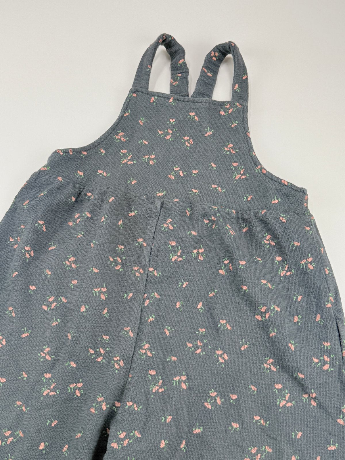 Zara Floral Gray Overalls Size 12-18M