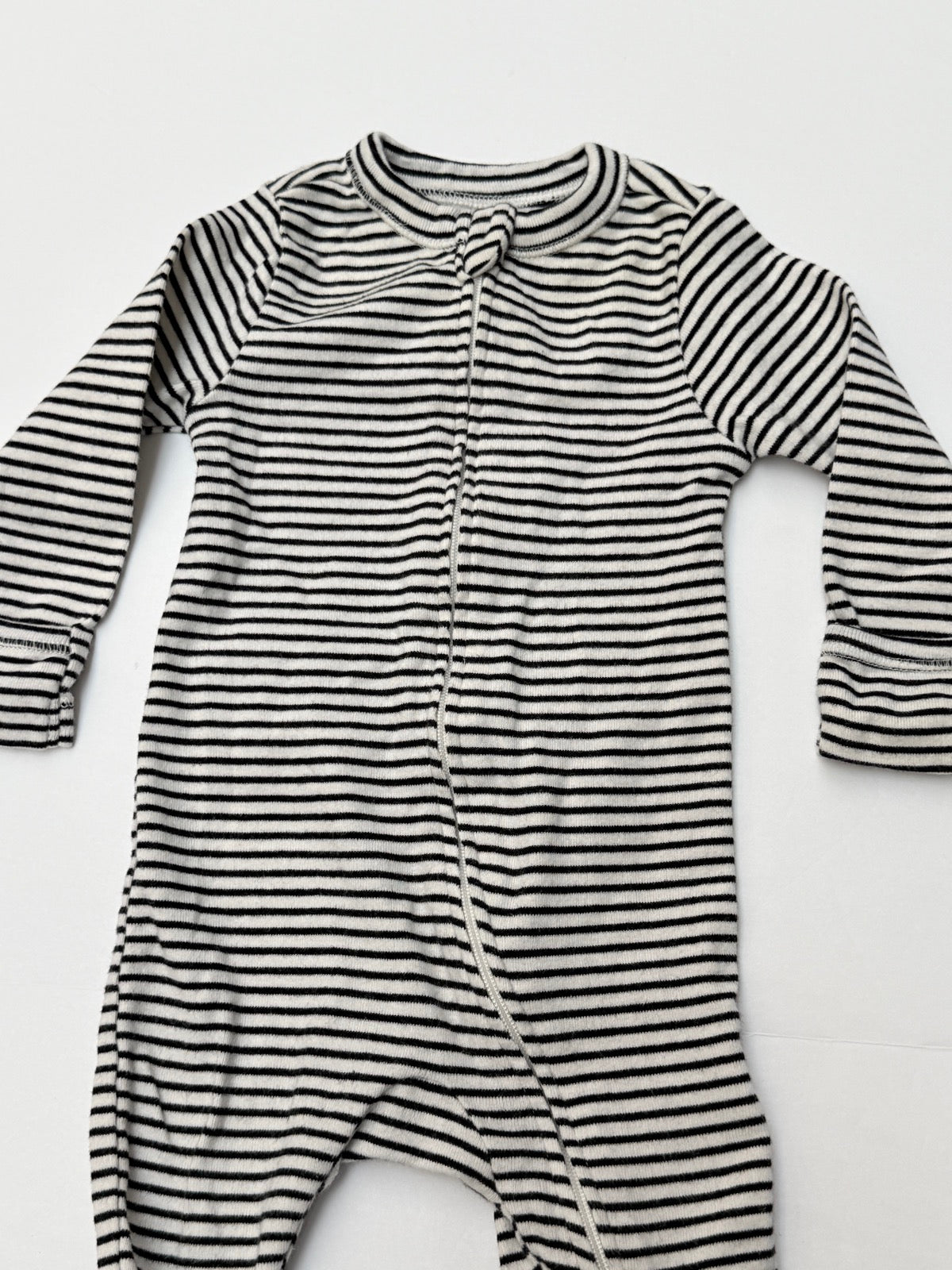 Old Navy Striped Zip Footed Sleeper 0-3M